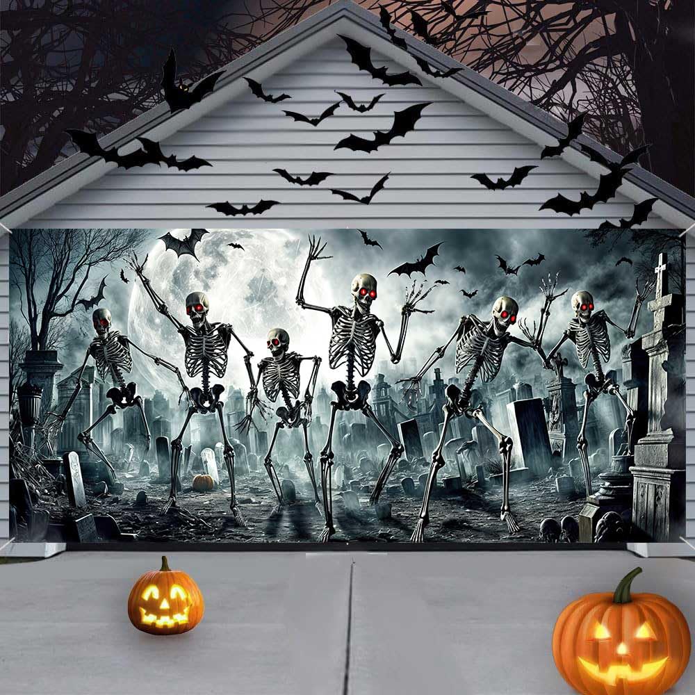 Amazon.com : 16X7FT Halloween Garage Door Cover Decorations